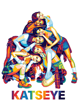 Katseye Pop Art Group Portrait