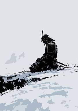 Samurai in the Snow Zen Art