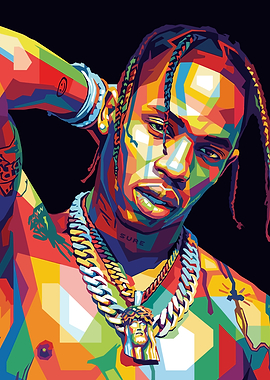 Travis Scott Pop Art Portrait