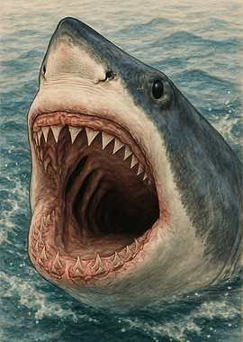 Great White Shark Mouth Open