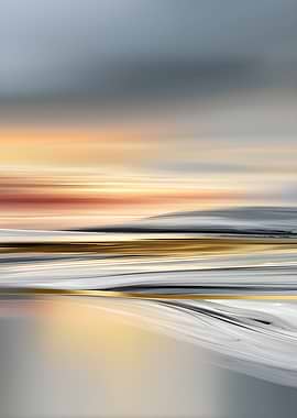 Abstract Sunset Over Water