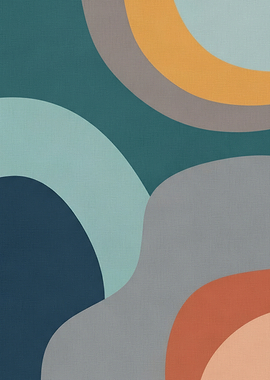 Abstract Geometric Shapes with Textured Background