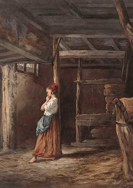 Girl in a Barn