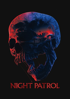 Night Patrol Skull Cityscape