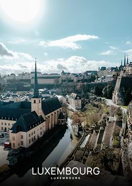 Luxembourg Cityscape with River
