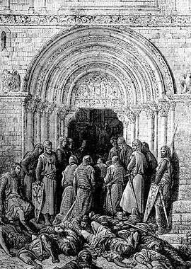 Te Deum After Victory Gustave Dore Crusades Engraving