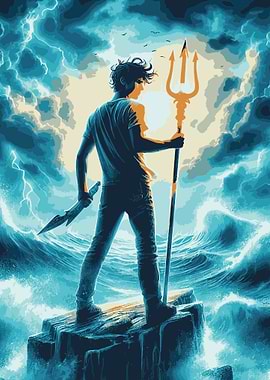 Young Man with Trident and Sword