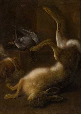 Still Life with Hare and Dog
