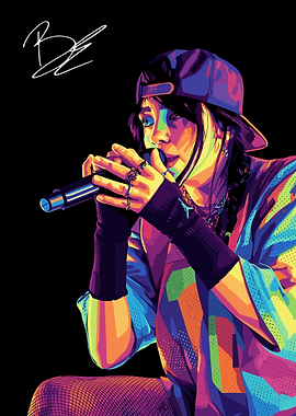 Billie Eilish Pop Art Portrait