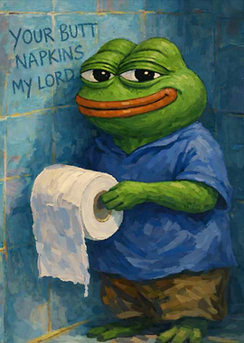 Pepe the Frog with Toilet Paper