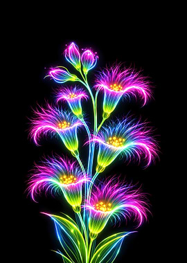 Neon Floral Arrangement