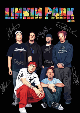 Linkin Park Band Members with Signatures