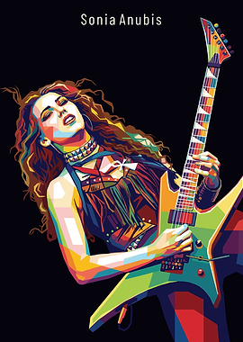 Sonia Anubis Playing Electric Guitar