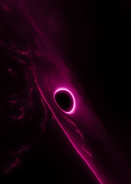 Black Hole with Pink Nebula