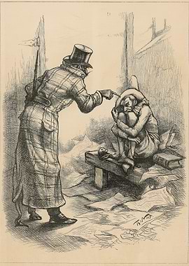 Man Scolds a Huddled Figure