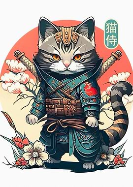 Samurai Cat Warrior