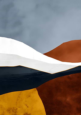 Abstract Landscape with Earth Tones