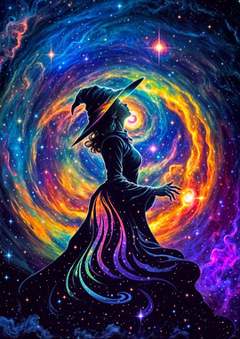 Cosmic Witch Silhouette