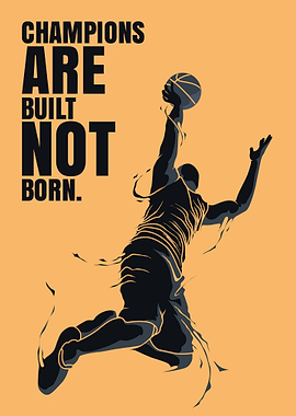 Basketball Player Dunking Motivational Poster