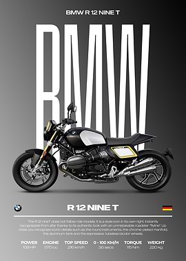 BMW R 12 Nine T Motorcycle Poster