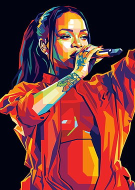 Rihanna Pop Art Portrait