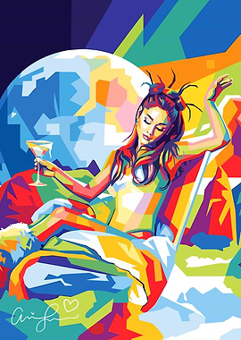 Ariana Grande Wpap Pop Art Portrait