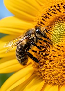 Bee on a Sunflower