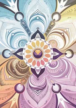 Intricate Mandala with Gradient Colors