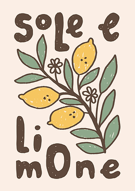 Sole e Limone Text Art
