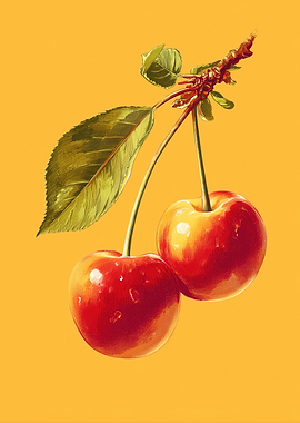 Two Cherries on a Branch