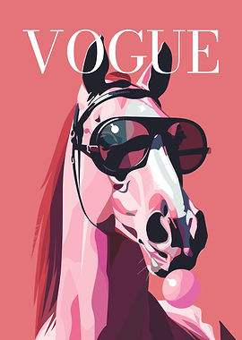 Vogue Horse with Sunglasses