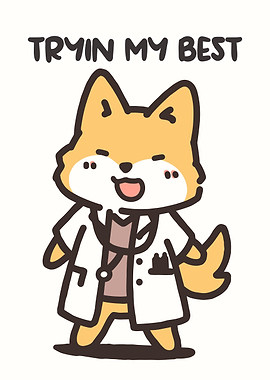 Cute Fox Doctor Trying My Best