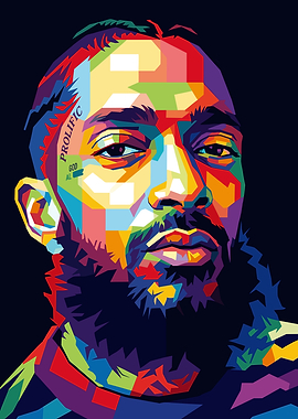 Nipsey Hussle Pop Art Portrait