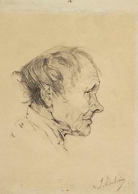 Sketch of an Elderly Man's Profile