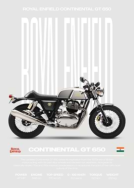 Royal Enfield Continental GT 650 Motorcycle Poster