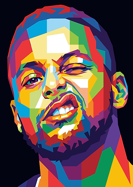 Curry Colorful Pop Art Portrait