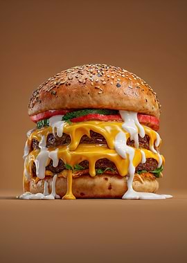 Double Cheeseburger with Melted Cheese