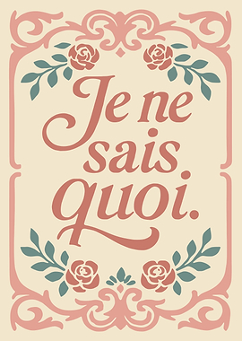Je ne sais quoi text art