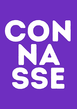 CONNASSE – Minimal Typography Poster | French Word Art (“Mots Coupés”)