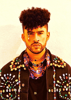 Bad Bunny in Embellished Jacket