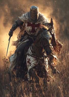 Knight on Horseback in Battle