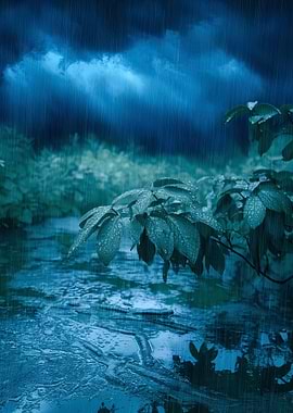 Rainy Forest Stream