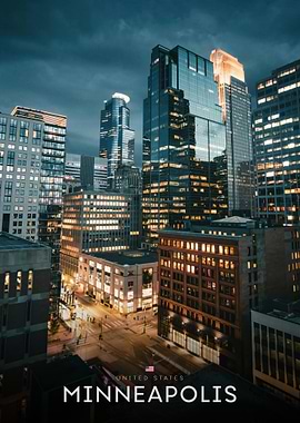 Minneapolis Cityscape at Dusk