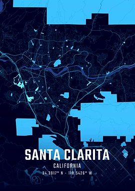 Santa Clarita California Midnight City Map