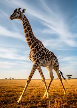 Giraffe in the Savannah