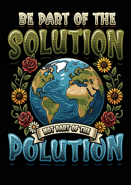 Environmental Protection Solution Not Pollution Earth Day