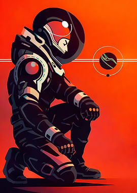 Astronaut Kneeling