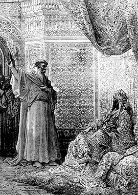 Saint Francis Tries to Convert Sultan Melic-Kamel Gustave Dore Crusades Engraving