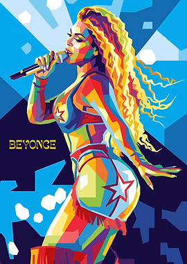 Beyonce Pop Art Portrait