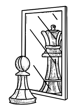 Pawn Reflecting as Queen